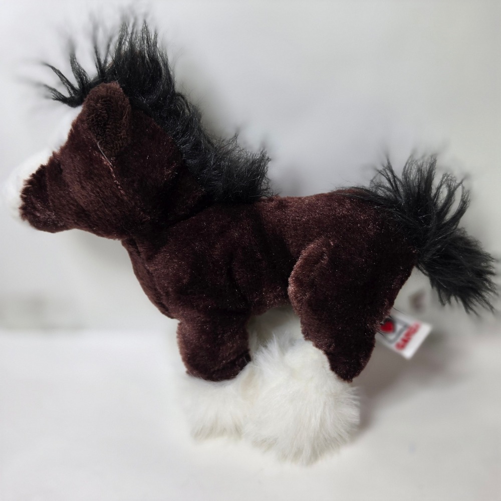 Webkinz Clydesdale Horse Plush HM139 Brown Stuffed Animal Ganz NO CODE